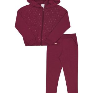 Conjunto Infantil Menina Moletom Roxo