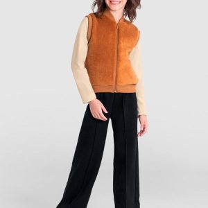 Conjunto Infantil Menina Peluciado Bege