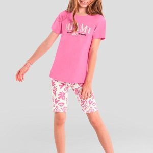 Conjunto Infantil Menina com Strass Rosa