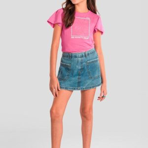 Conjunto Infantil Menina com Strass Rosa