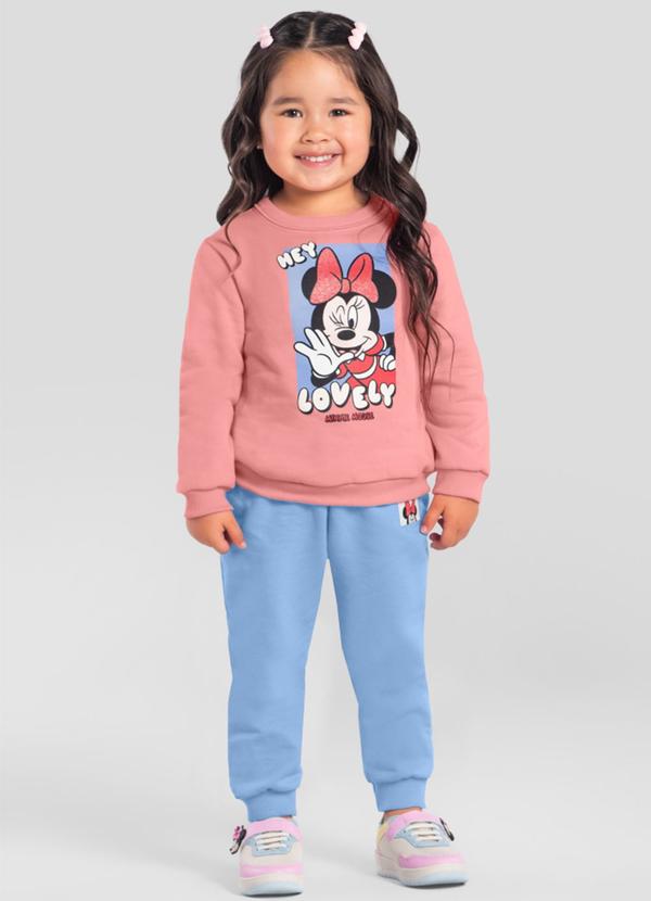 Conjunto Infantil Menina da Minnie Mouse Rosa