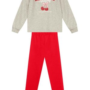 Conjunto Infantil Menina de Cerejinha Cinza