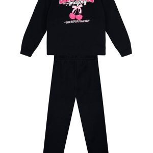 Conjunto Infantil Menina de Cerejinha Preto