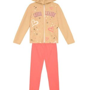 Conjunto Infantil Menina de Corações Amarelo