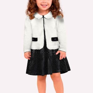 Conjunto Infantil Menina em Pelinhos Preto
