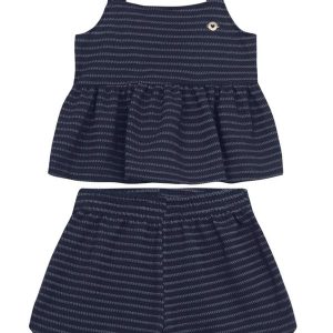 Conjunto Infantil Menina em Tecido Especial Azul