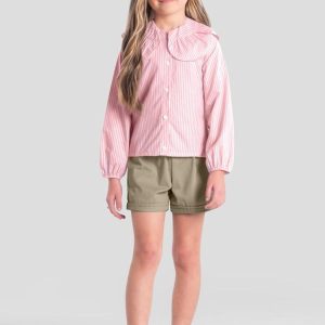 Conjunto Infantil Menina em Tricoline Rosa