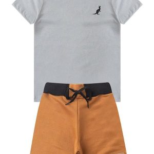 Conjunto Infantil Menino Básico Kangulu Mescla