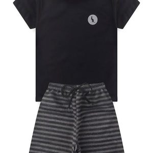 Conjunto Infantil Menino Básico Kangulu Preto