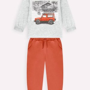 Conjunto Infantil Menino Carro Cinza