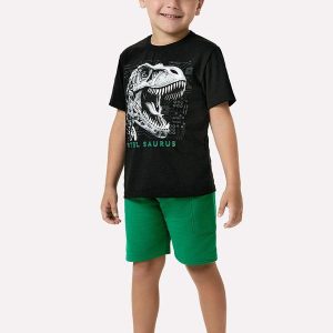 Conjunto Infantil Menino Dinossauro Preto