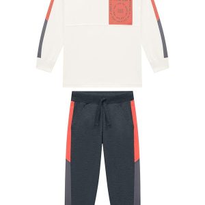 Conjunto Infantil Menino Estampa Off White
