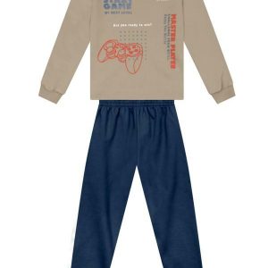 Conjunto Infantil Menino Gamer Marrom