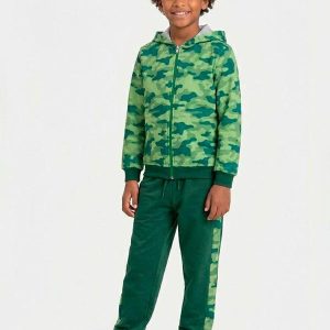 Conjunto Infantil Menino Inverno Camuflado Verde