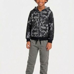 Conjunto Infantil Menino Inverno Dino Cinza
