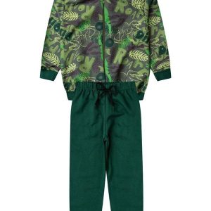 Conjunto Infantil Menino Inverno Dino Verde