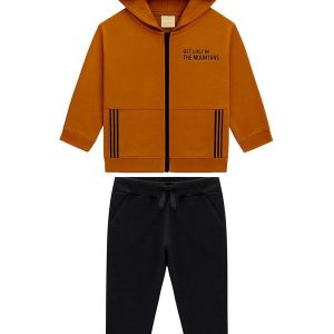 Conjunto Infantil Menino Lettering Amarelo