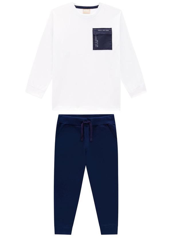 Conjunto Infantil Menino Lettering Branco