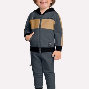 Conjunto Infantil Menino Lettering Cinza