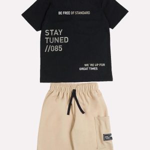 Conjunto Infantil Menino Lettering Preto