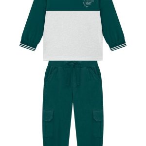 Conjunto Infantil Menino Lettering Verde