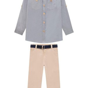 Conjunto Infantil Menino Listras Azul