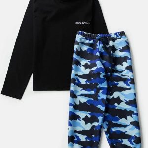 Conjunto Infantil Menino Meia Estação Preto