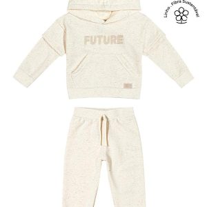 Conjunto Infantil Menino Moletom Linho Bege