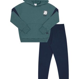Conjunto Infantil Menino Moletom Verde