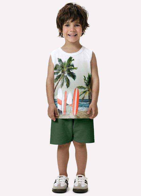 Conjunto Infantil Menino Praia Branco