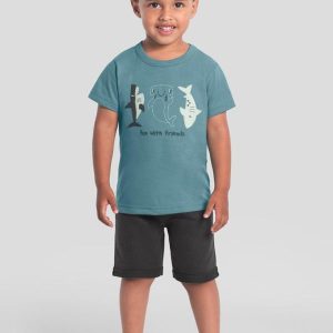 Conjunto Infantil Menino Tubarão Azul