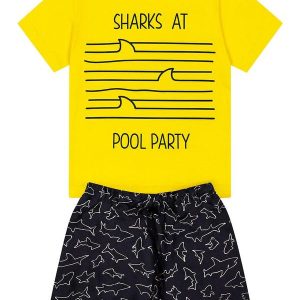 Conjunto Infantil Menino Verão Kangulu Amarelo