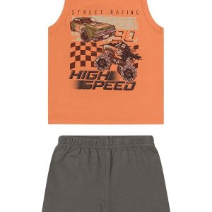 Conjunto Infantil Menino com Estampa Laranja