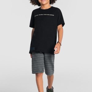 Conjunto Infantil Menino com Listras Preto