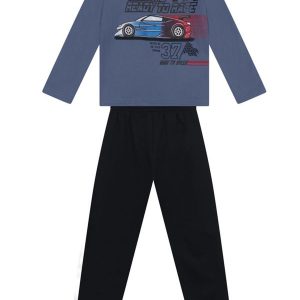 Conjunto Infantil Menino de Carro Azul