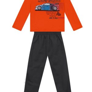 Conjunto Infantil Menino de Carro Laranja