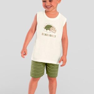 Conjunto Infantil Menino de Dinossauro Natural