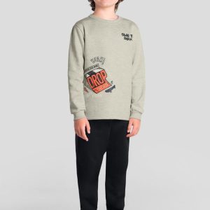 Conjunto Infantil Menino de Skate Cinza