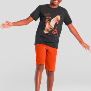 Conjunto Infantil Menino de Skate em Gel Cinza