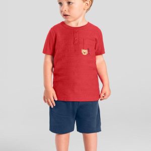 Conjunto Infantil Menino de Tigre Vermelho