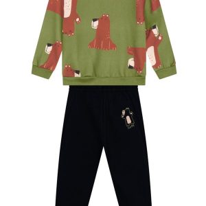 Conjunto Infantil Menino de Ursinhos Verde