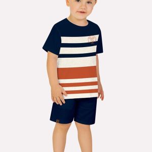 Conjunto Infantil Menino em Algodão Cinza