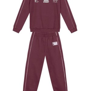 Conjunto Infantil Menino em Moletom Bordô