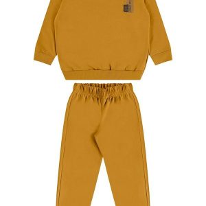 Conjunto Infantil Moletom Felpado Marrom