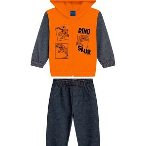 Conjunto Infantil Moletom com Capuz Amarelo