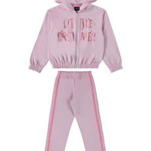 Conjunto Infantil Peluciado Rosa