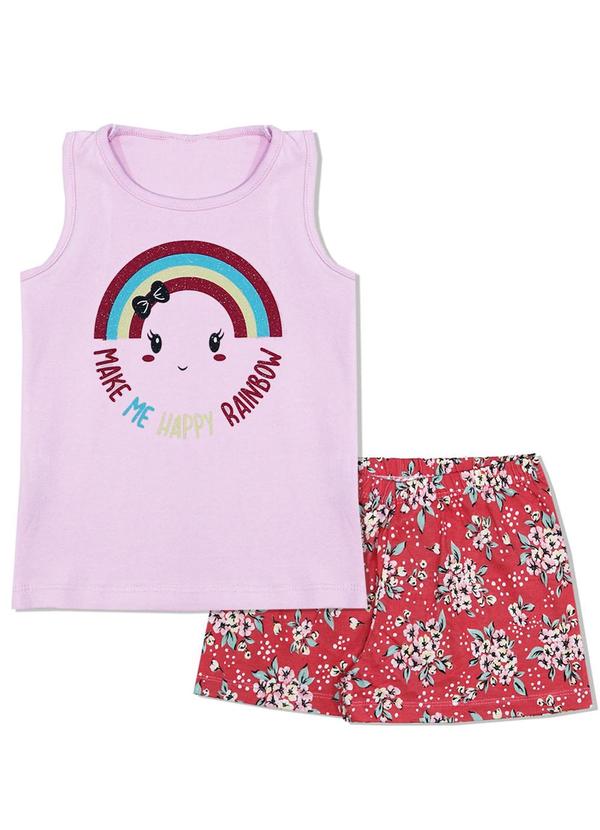 Conjunto Infantil Rainbow Rosa