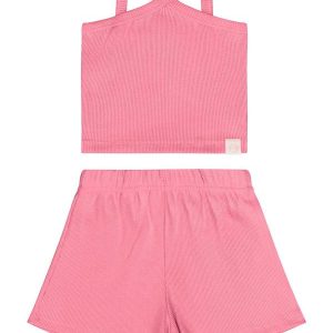 Conjunto Infantil Regata e Short Rosa