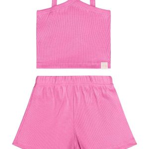 Conjunto Infantil Regata e Short Rosa