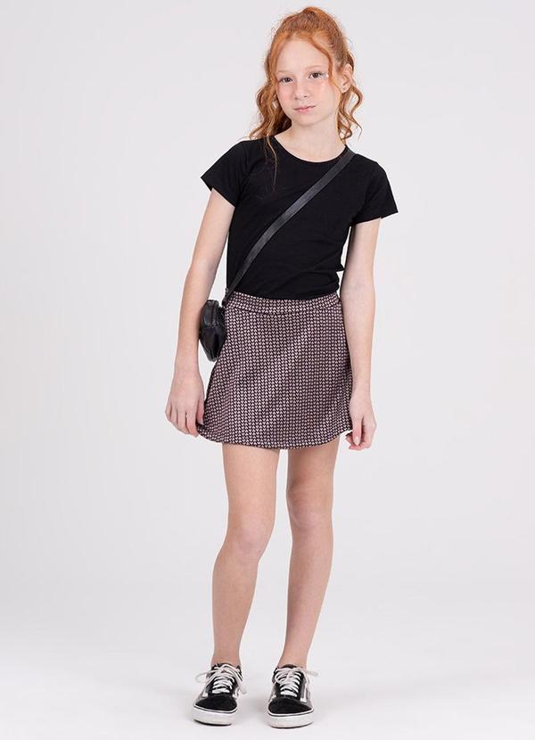 Conjunto Infantil Saia Basico Preto